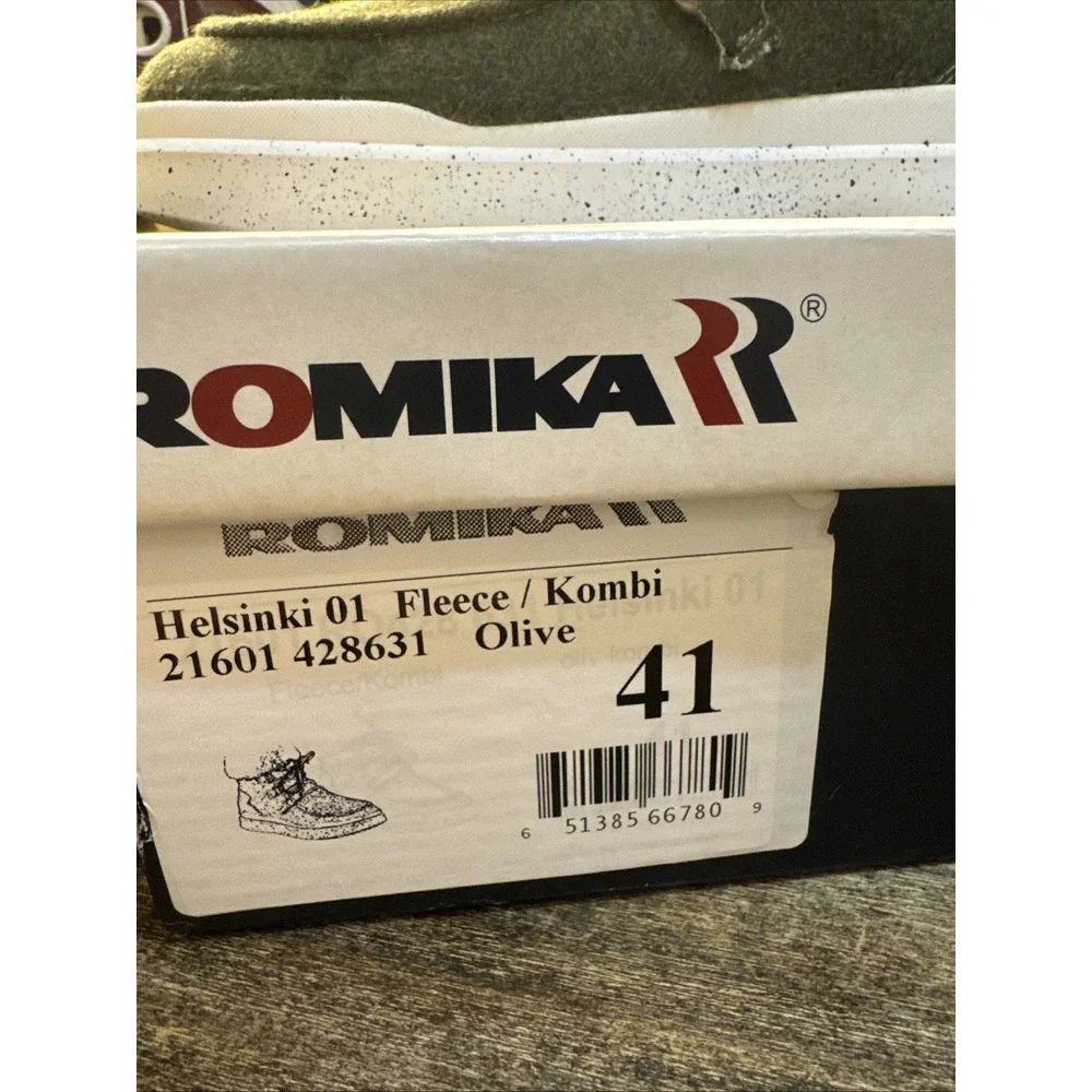 Romika Womens Helsinki 01 Boot Olive/Kombi size 39 Fur US 10/10.5‎